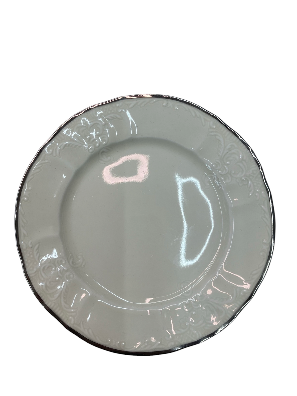 Vikko - Bernadotte, Bread and Butter Plate, Ivory Silver Rim, 6.5"
