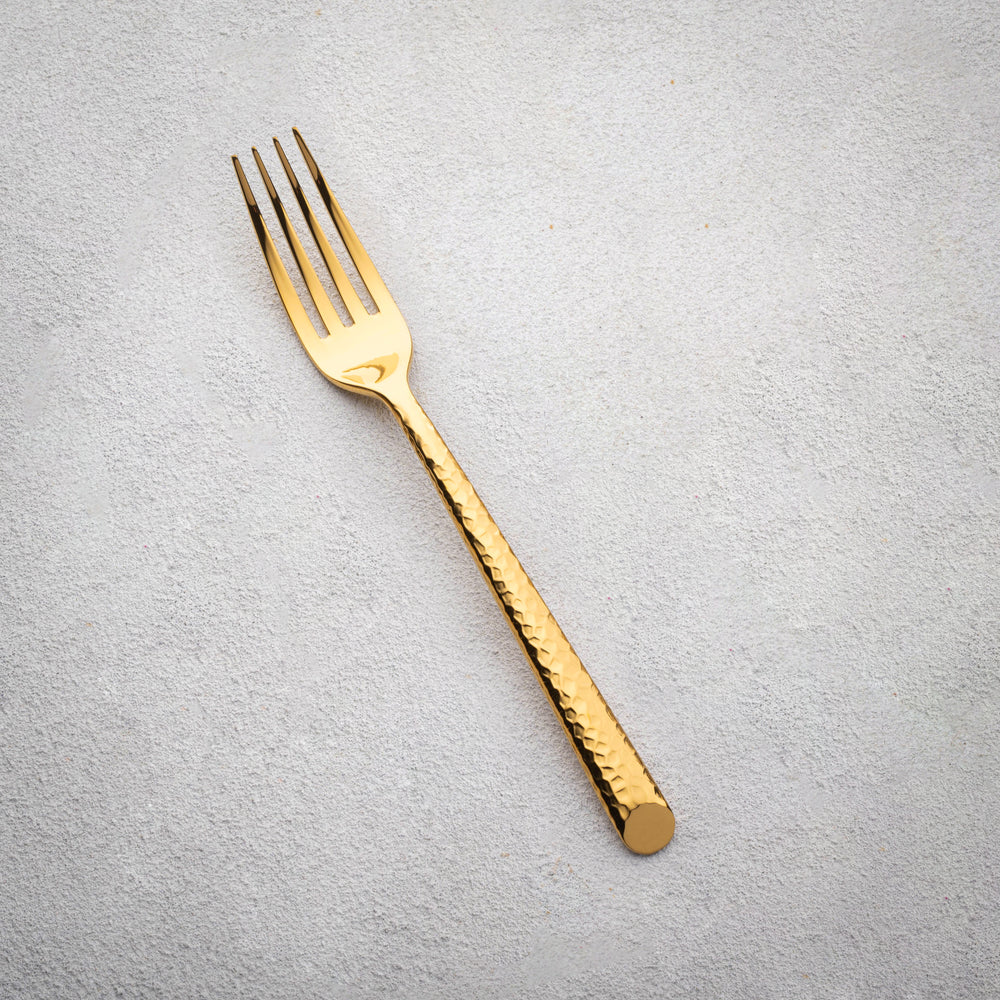 Vikko - Onyx, Shiny Gold, 18/10 SS, Dinner Fork