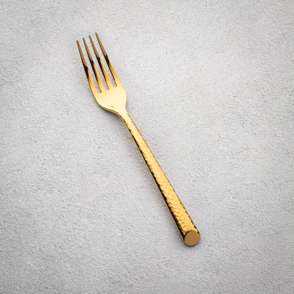 Vikko - Onyx, Shiny Gold, 18/10 SS, Salad Fork