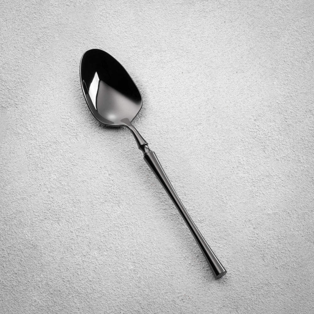 Vikko - Irene, Shiny Black, 18/10 SS, Soup Spoon