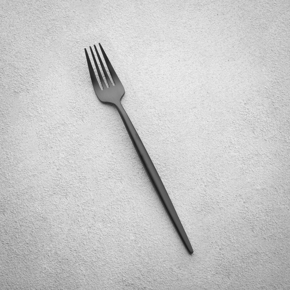 Vikko - Vera, Brushed Black, 18/10 SS, Salad Fork