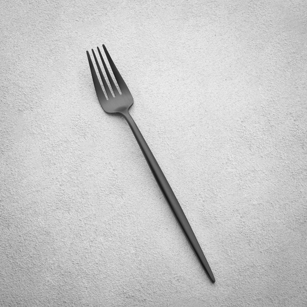 Vikko - Vera, Brushed Black, 18/10 SS, Dinner Fork