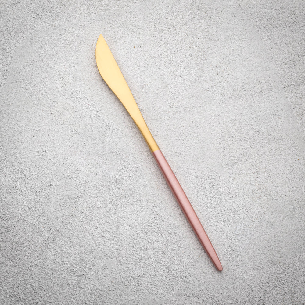 Vikko - Vera, Brushed Gold with Pink Handle, SS, Knife
