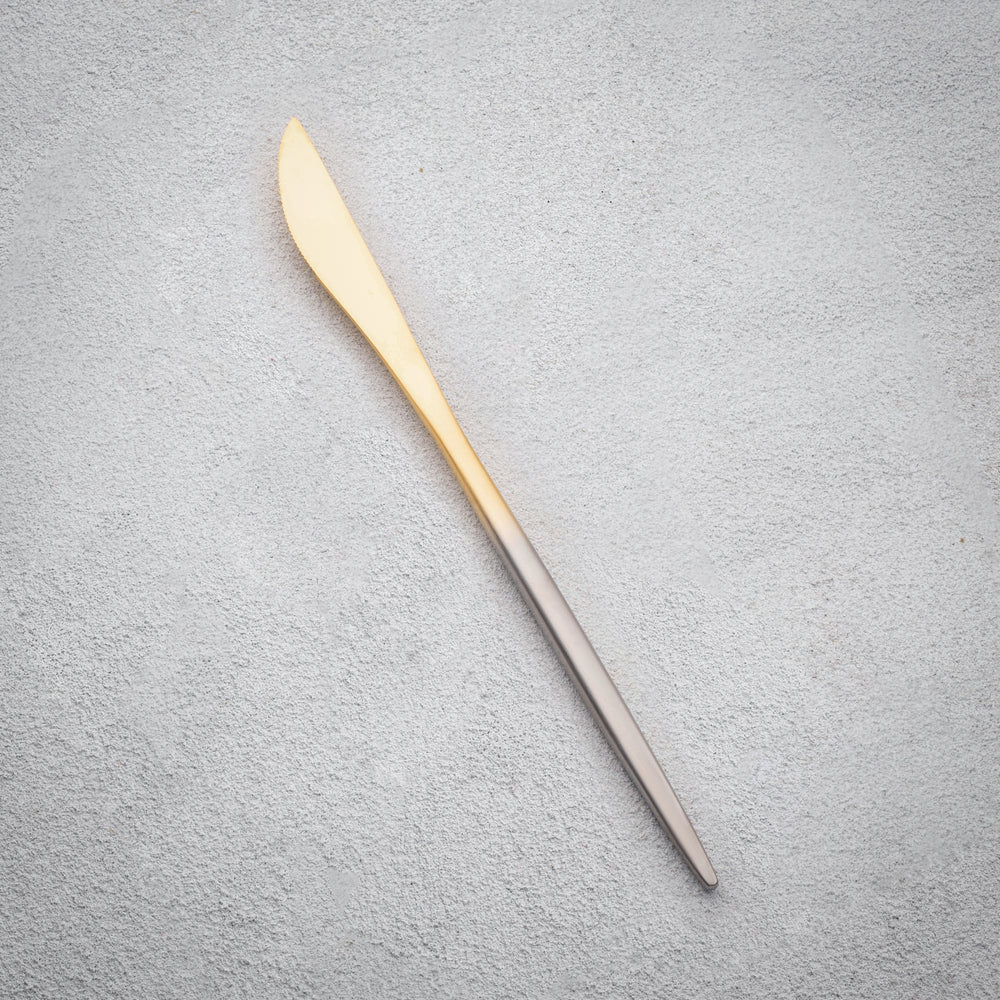 Vikko - Vera, Brushed Gold Ombre with Silver Handle, SS, Knife