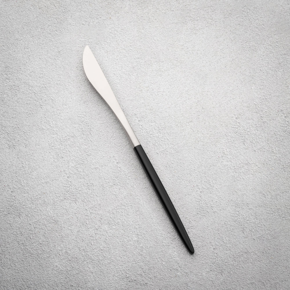 Vikko - Vera, Brushed Silver with Black Handle, SS, Knife