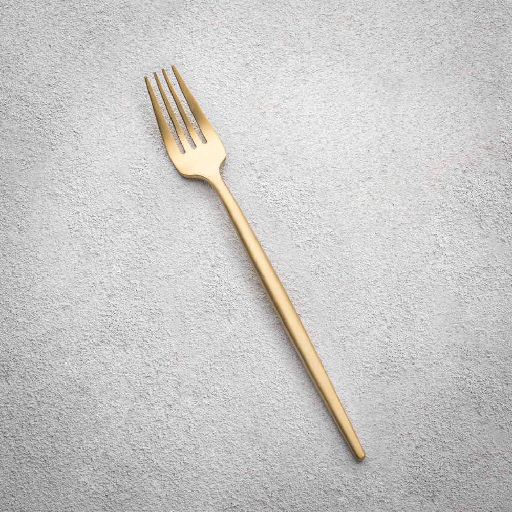 Vikko - Vera, Brushed Champagne Gold, 18/10 SS, Salad Fork