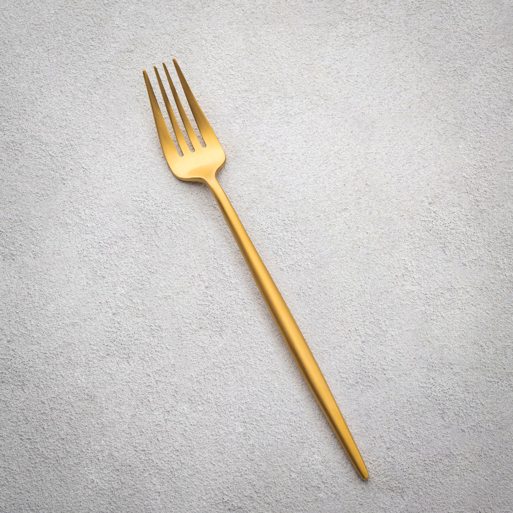 Vikko - Vera, Brushed Gold, 18/10 SS, Dinner Fork