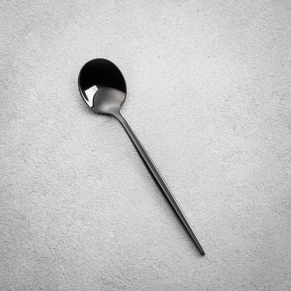 Vikko - Vera, Shiny Black, 18/10 SS, Teaspoon