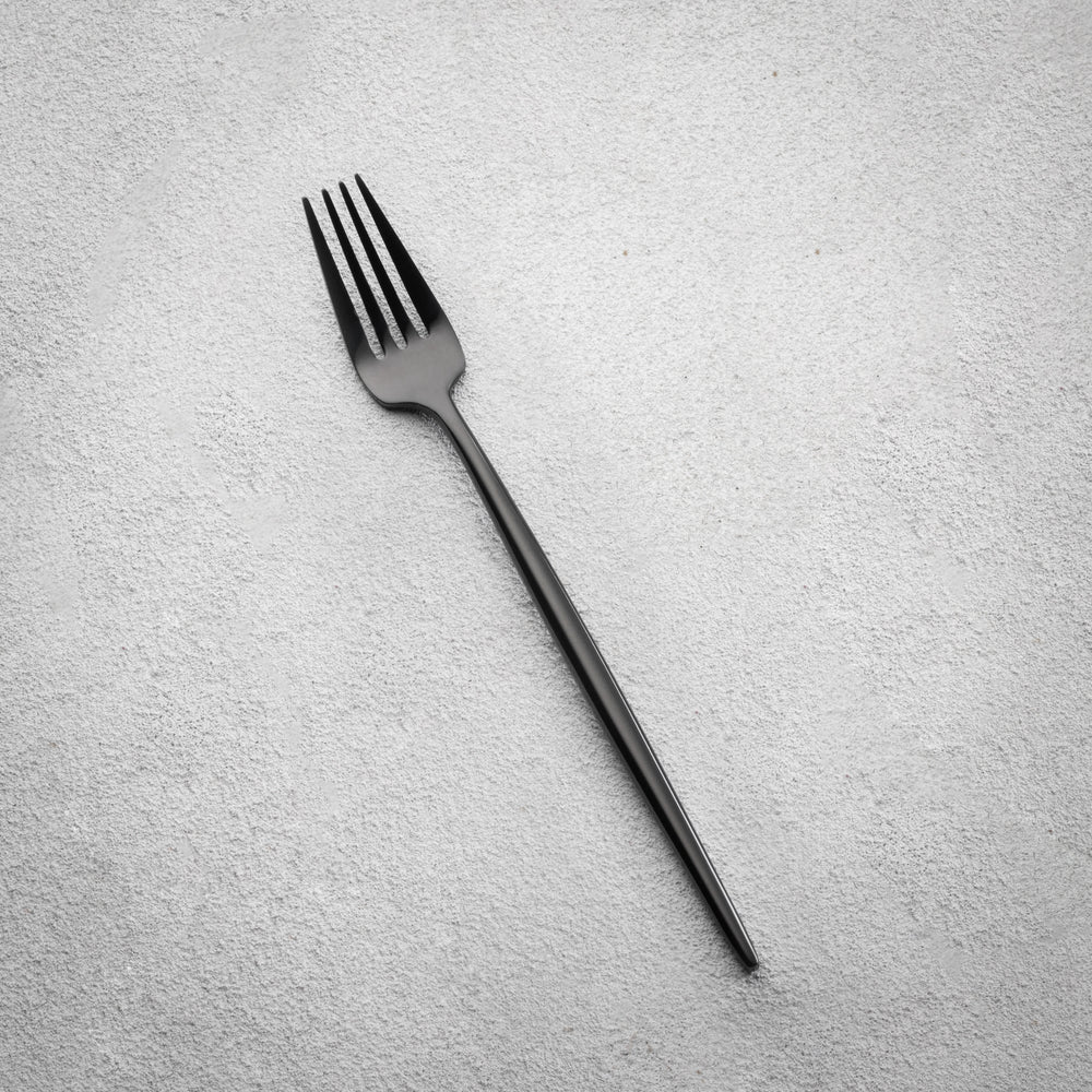 Vikko - Vera, Shiny Black, 18/10 SS, Salad Fork