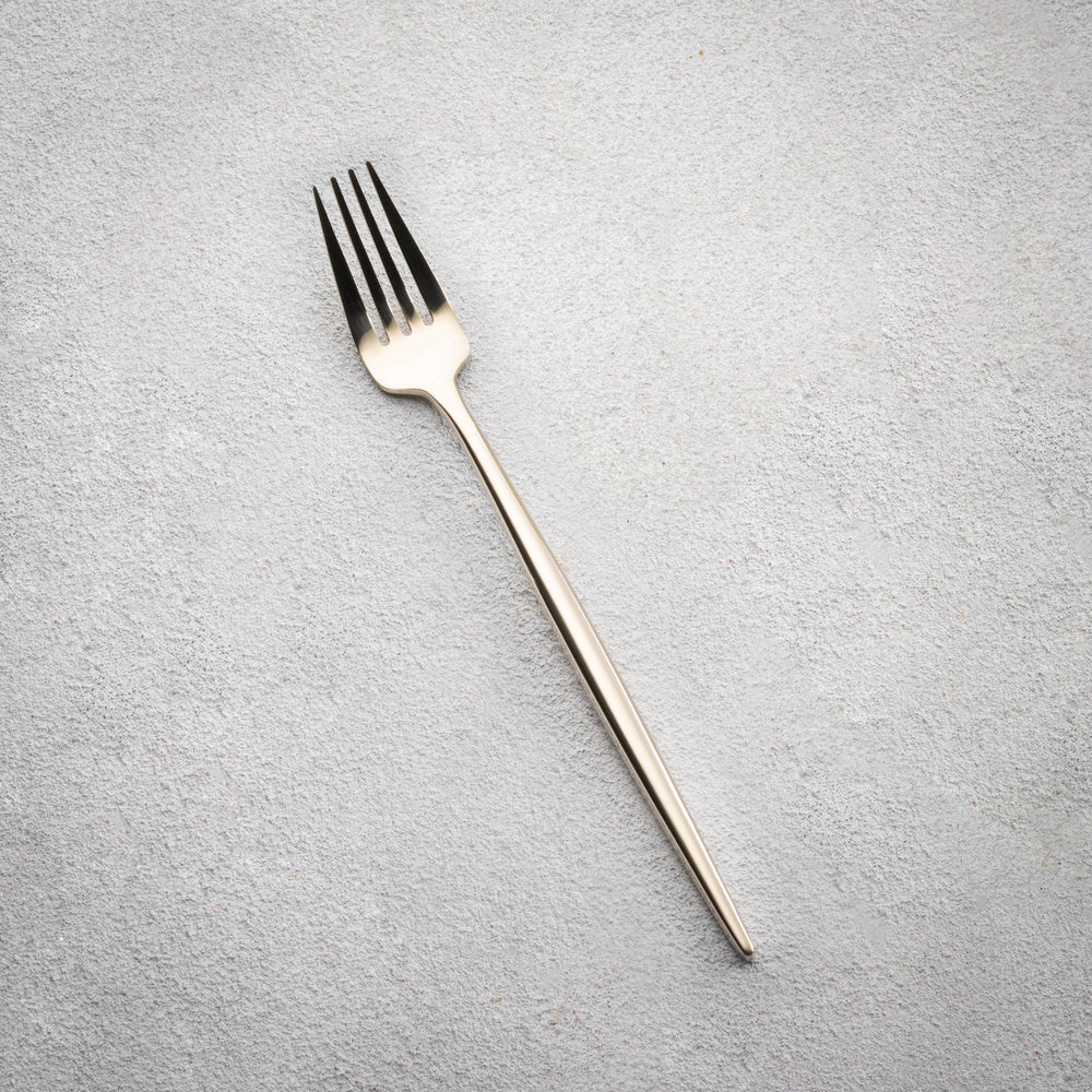 Vikko - Vera, Shiny Champagne Gold, 18/10 SS, Salad Fork