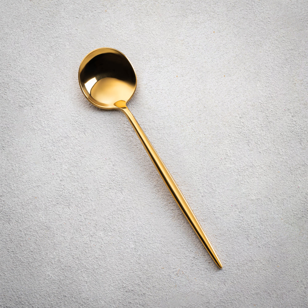 Vikko - Vera, Shiny Gold, 18/10 SS, Soup Spoon