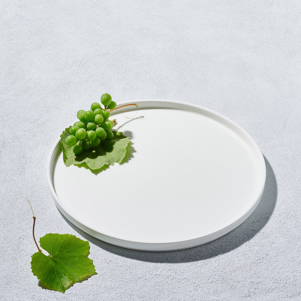 Vikko - Aidan, Stackable Bone China, Round Plate, White, 12"