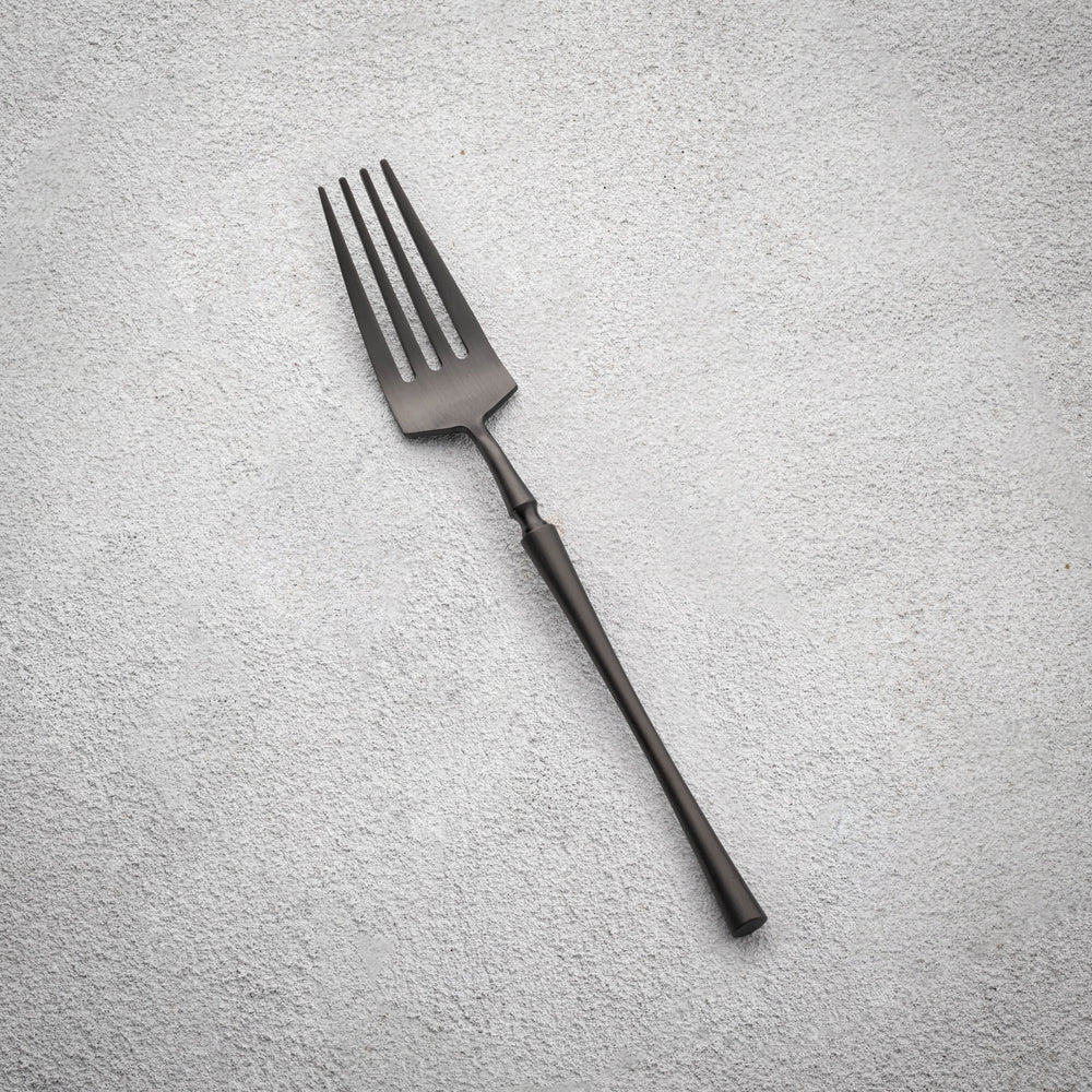 Vikko - Irene, Brushed Black, 18/10 SS, Salad Fork