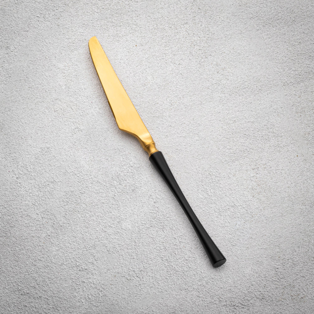 Vikko - Irene, Brushed Gold with Black Handle, SS, Knife