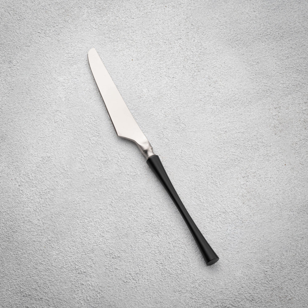 Vikko - Irene, Brushed Silver with Black Handle, SS, Knife