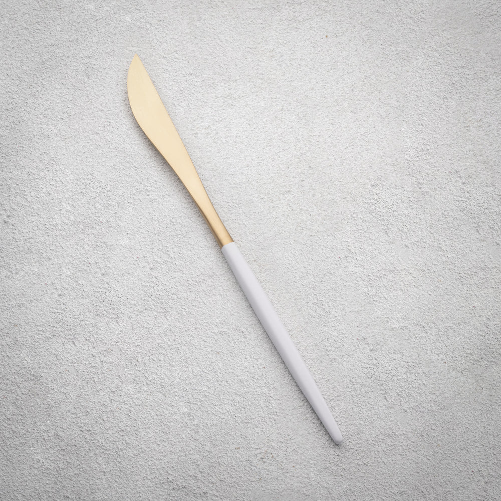 Vikko - Vera, Brushed Gold with White Handle, SS, Knife