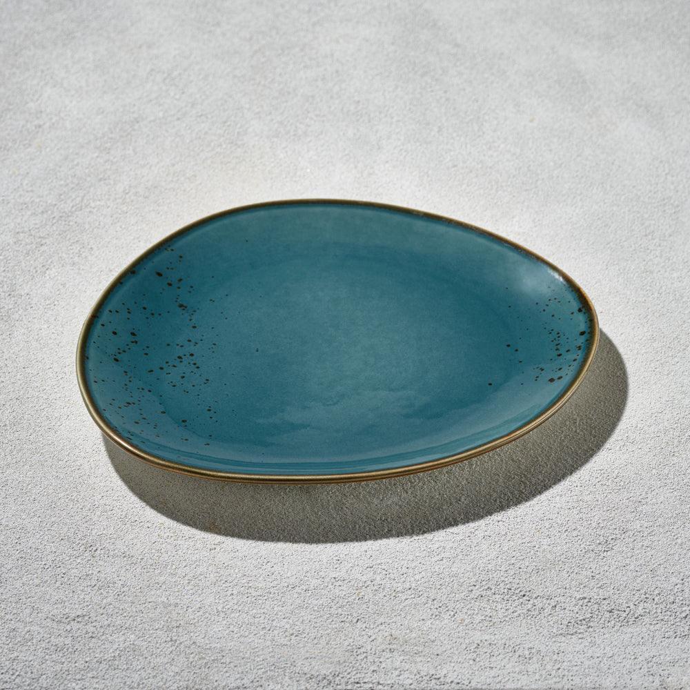 Terra - Triangular Plate, Dark Blue, 10.25"