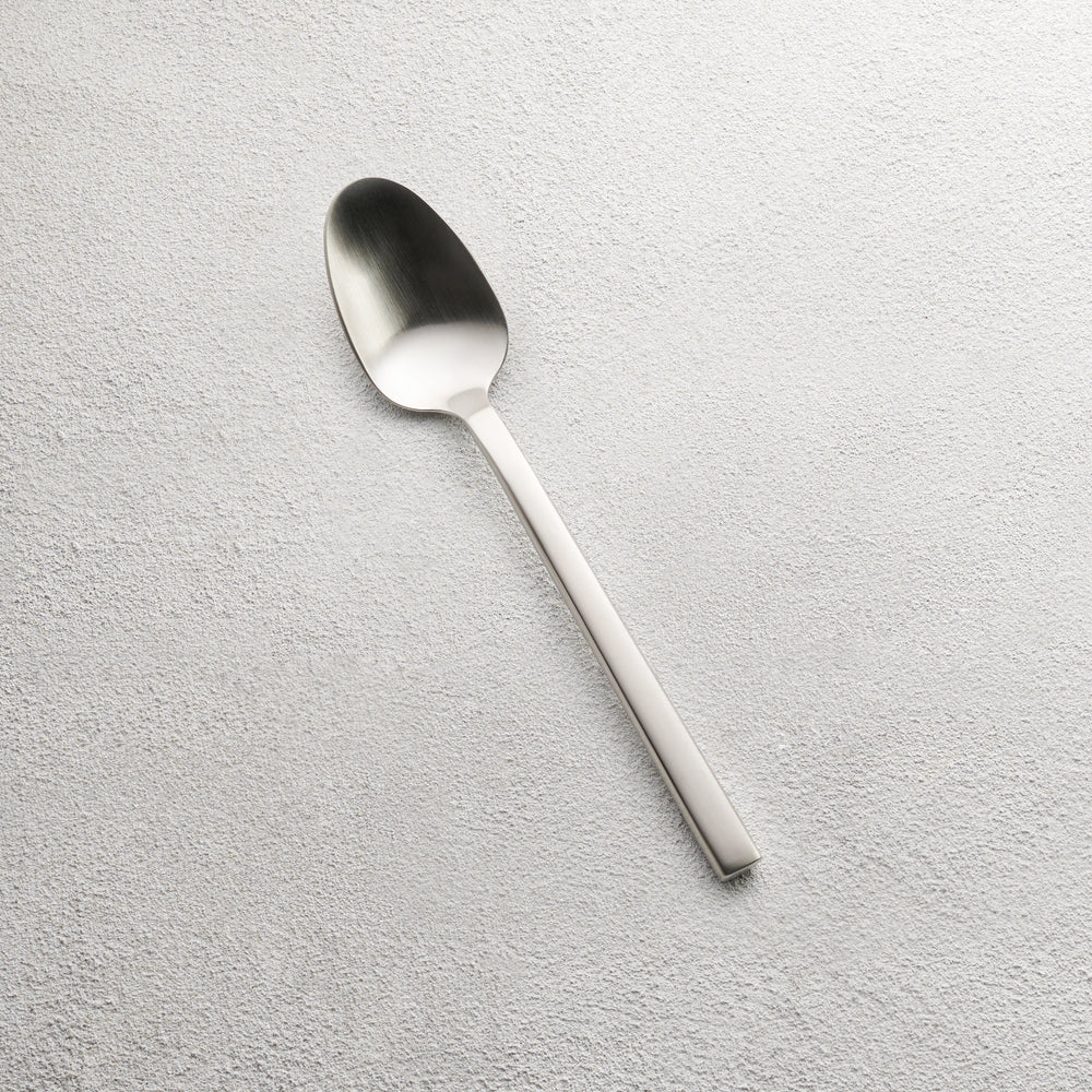 Vikko - Sapphire, Brushed Silver, 18/10 SS, Square Soup Spoon