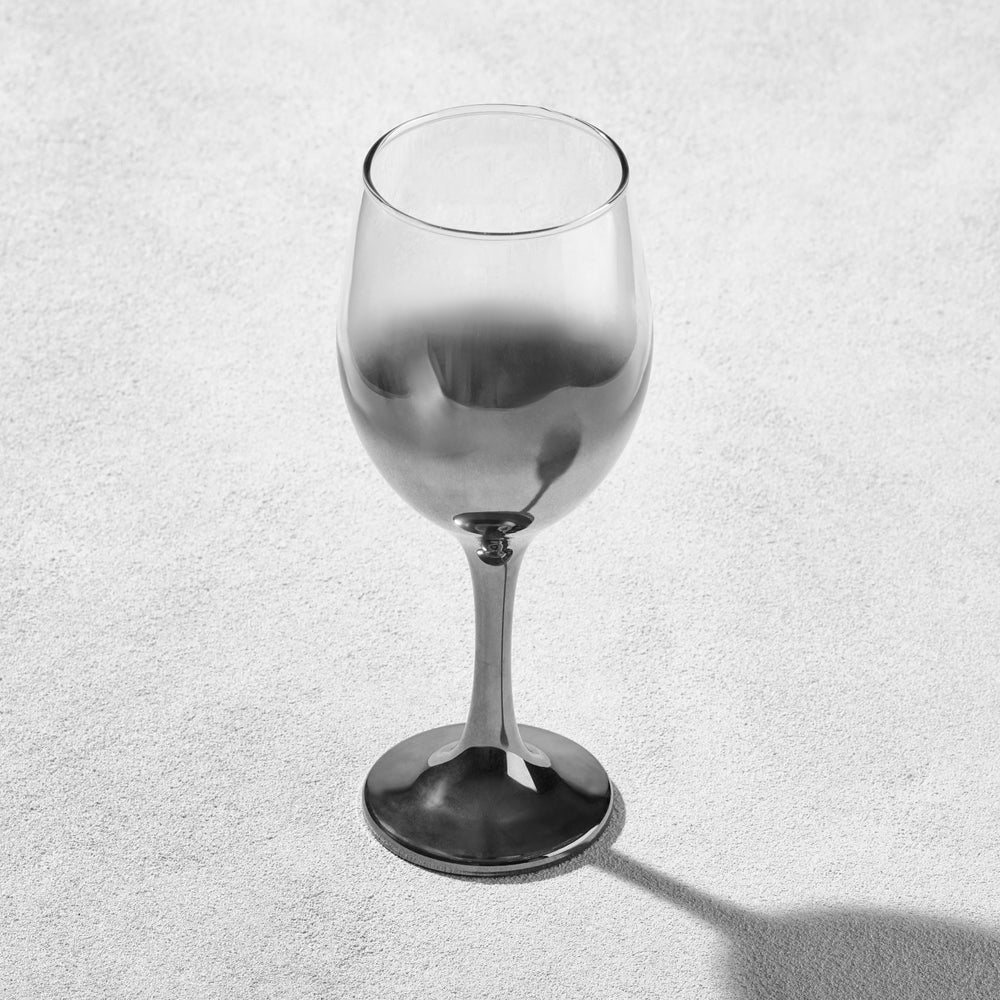 Vikko - Lawrence, Wine Glass, Silver Ombre, 11.5 oz