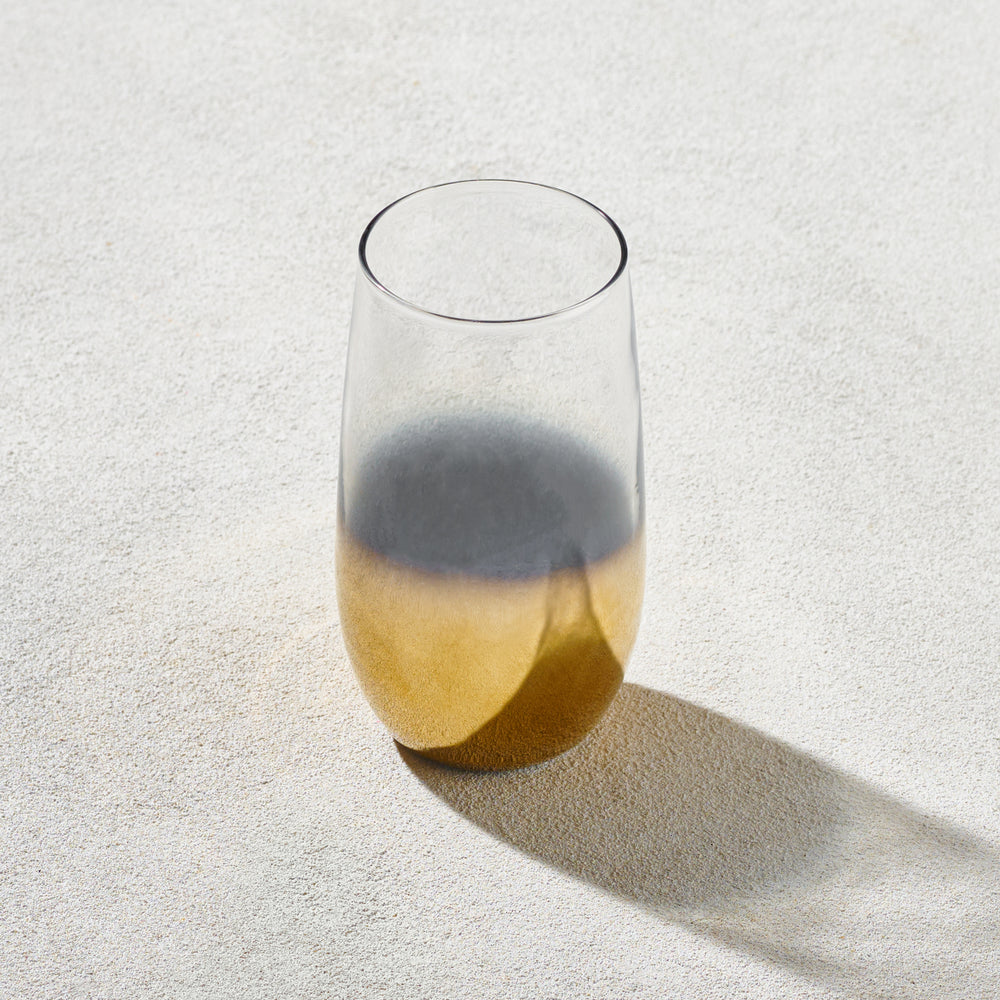 Vikko - Lawrence, Highball Glass, Gold Ombre, 12.5 oz