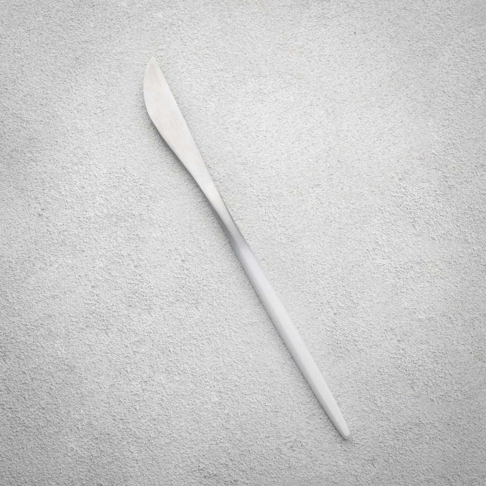 Vikko - Vera, Brushed Silver Ombre with White Handle, SS, Knife