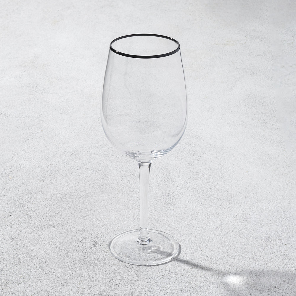 Vikko - Napa, Wine Glass, Black Rim, 16 oz