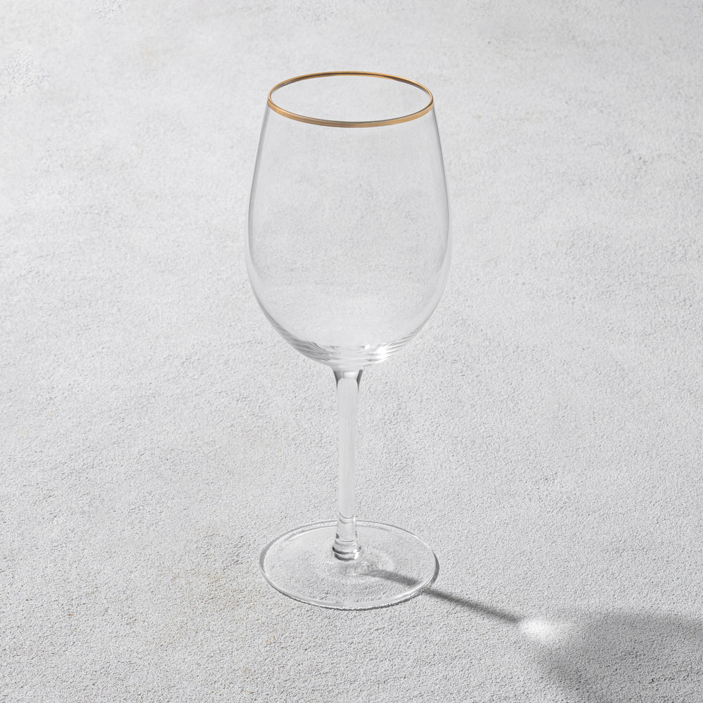 Vikko - Napa, Wine Glass, Gold Rim, 19.5 oz