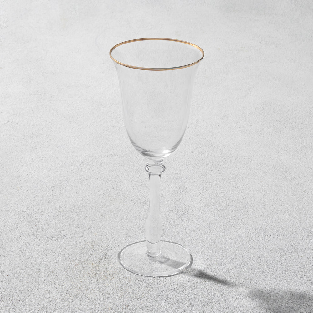 Vikko - Desto, Wine Glass, Gold Rim, 10 oz