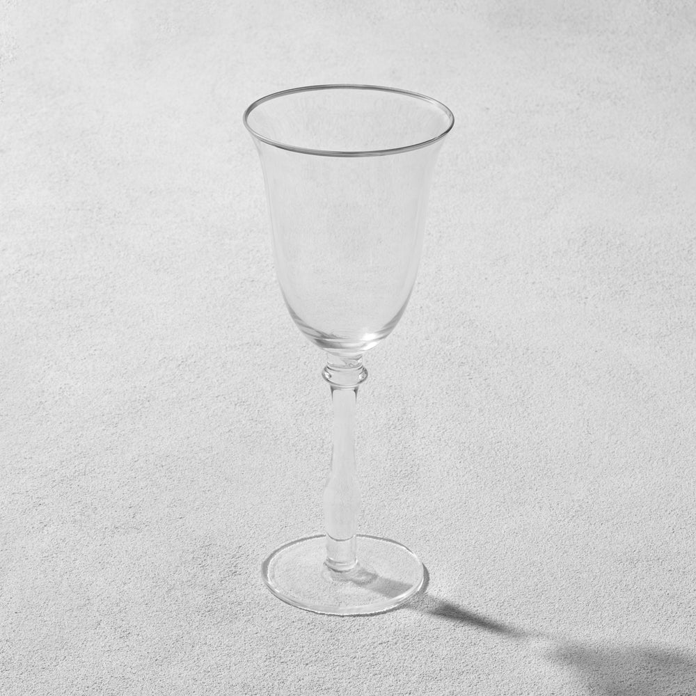Vikko - Desto, Wine Glass, Silver Rim, 10 oz