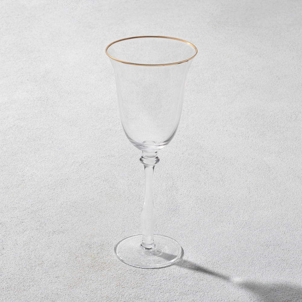 Vikko - Desto, Wine Glass, Gold Rim, 11.5 oz