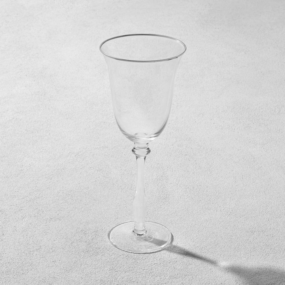 Vikko - Desto, Wine Glass, Silver Rim, 11.5 oz