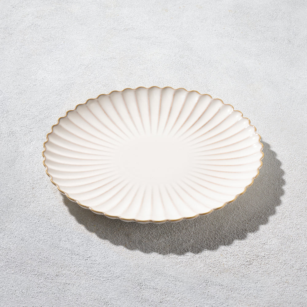 Vikko - Atlantic, Dinner Plate, Cream, 10"