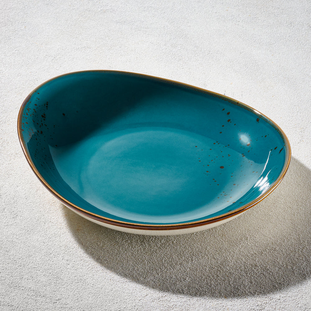Terra - Oval Bowl, Dark Blue, 11.5" x 9.5", 34 oz