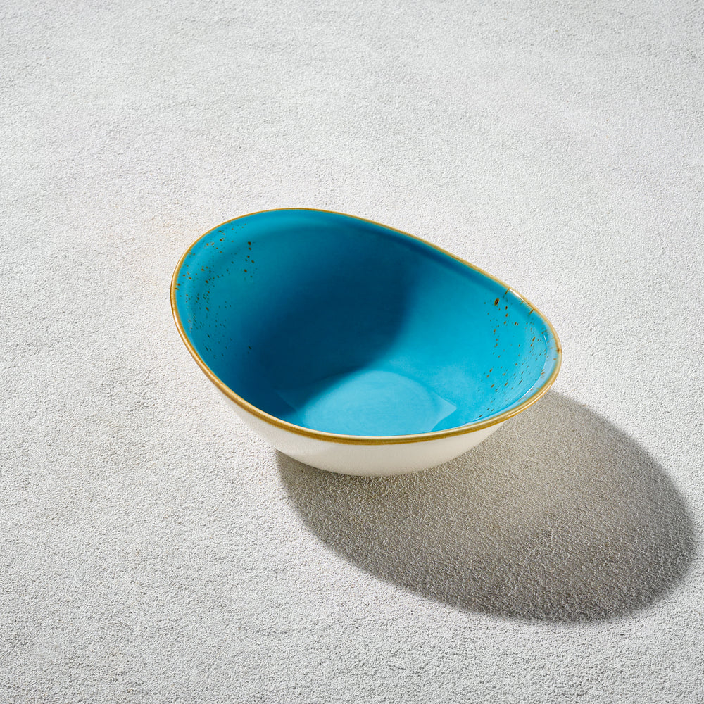 Terra - Oval Bowl, Light Blue, 7.25" x 5.25", 13 oz