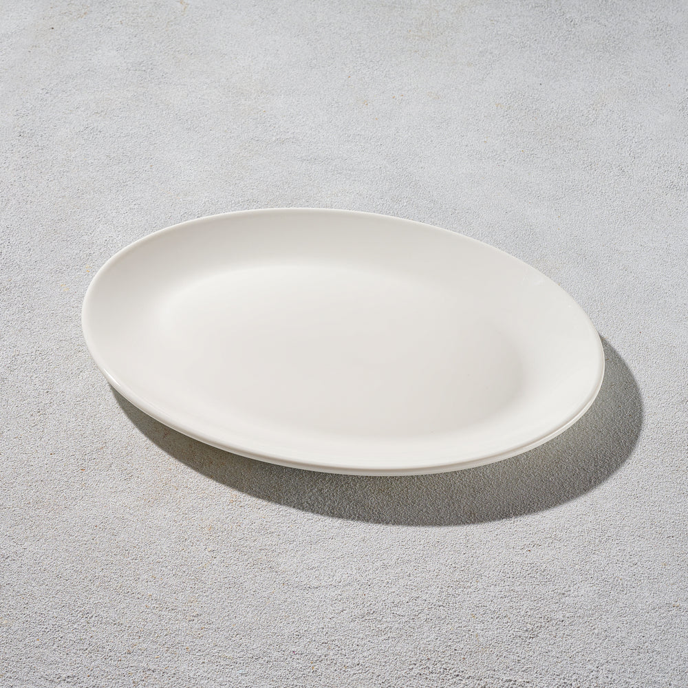 Vitrex - Oval Plate, White, 10"