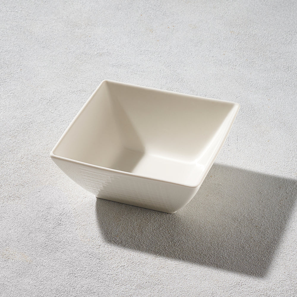Trudeau - Square Mesh Fine Porcelain, Bowl, White