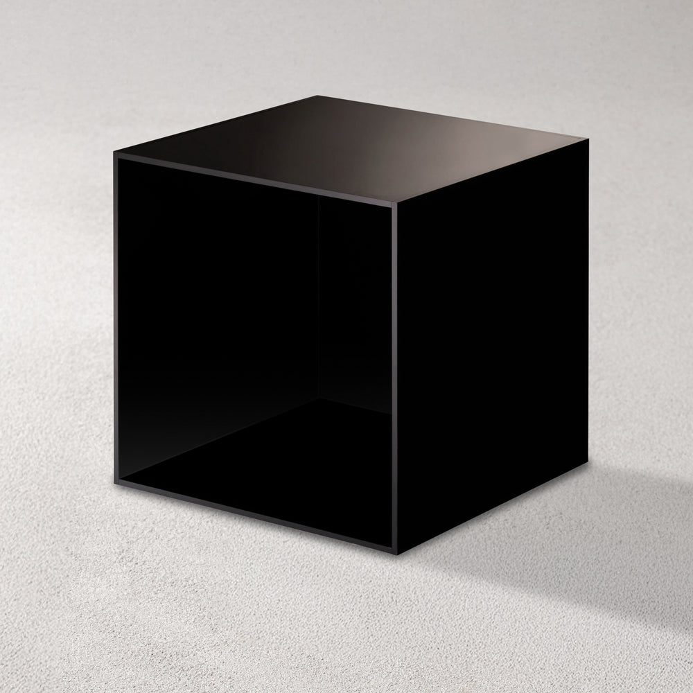 Vikko - Charm, Acrylic Square Cube, Black, 10"