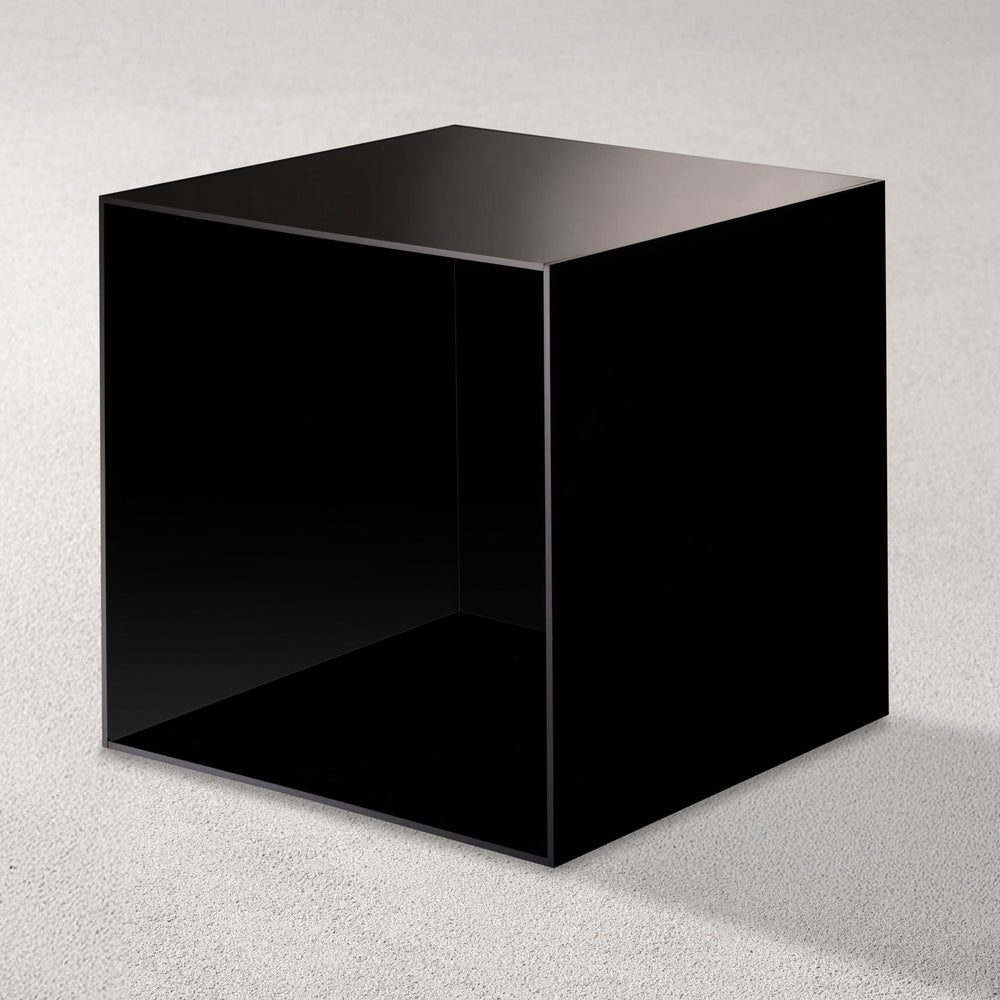 Vikko - Charm, Acrylic Square Cube, Black, 14"