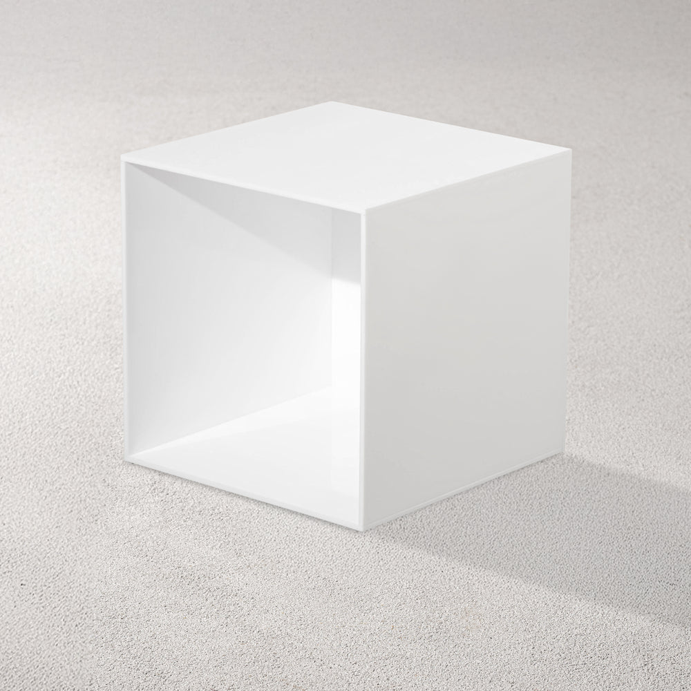 Vikko - Charm, Acrylic Square Cube, White, 10"