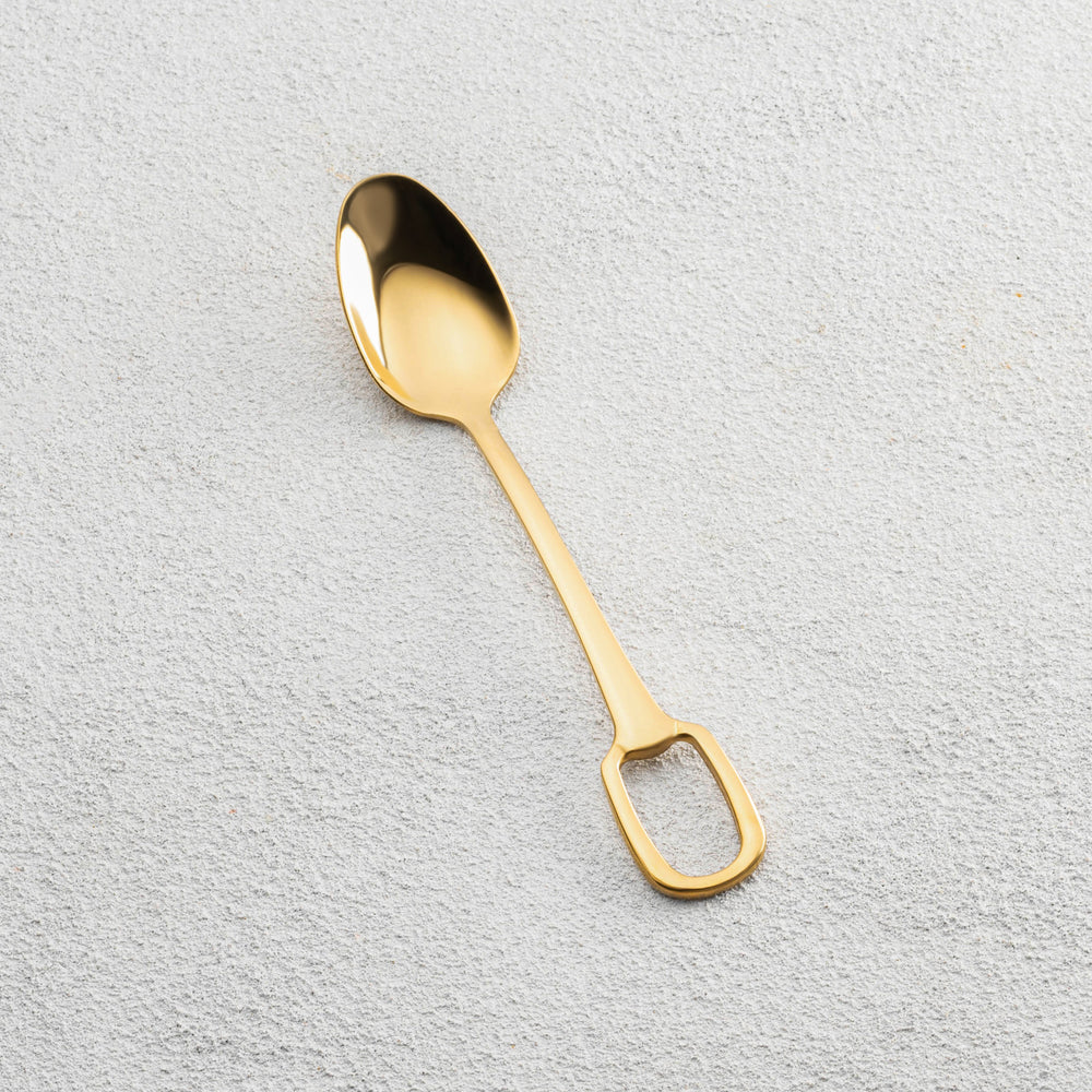 Vikko - Venice, Shiny Gold, 18/10 SS, Espresso Spoon