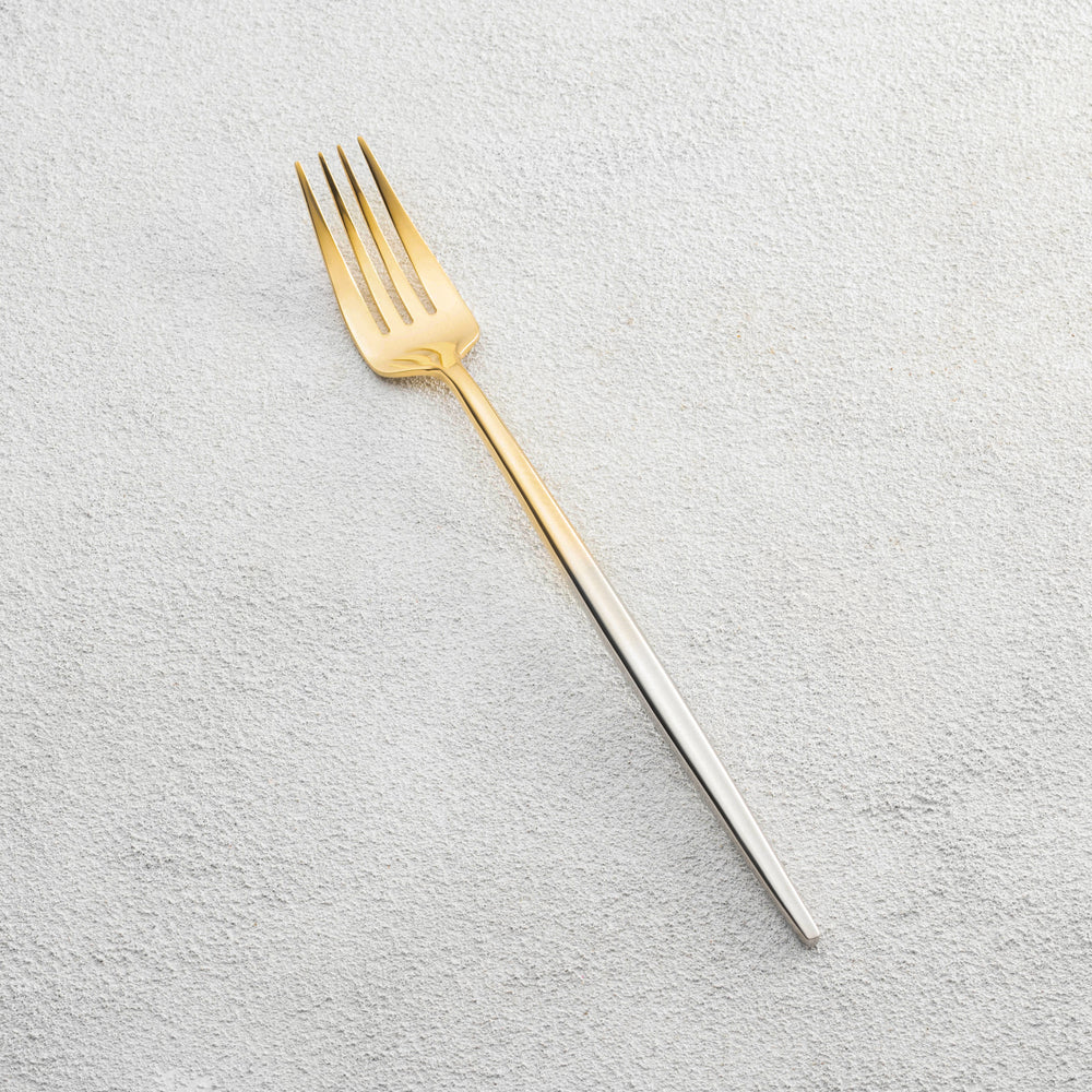 Vikko - Vera, Shiny Gold Ombre with Silver Handle, 18/10 SS, Dinner Fork