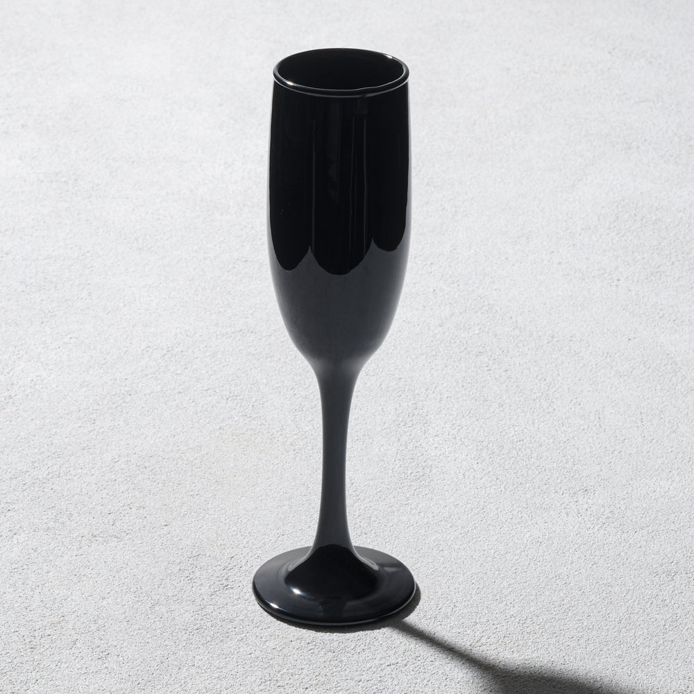 Vikko - Lawrence, Champagne Glass, Shiny Black, 7.5 oz