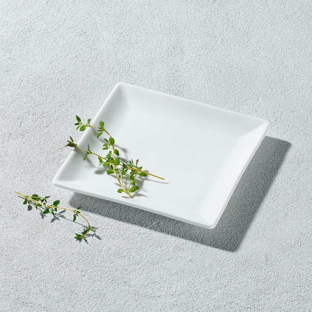 Vitrex - Square Plate, White, 6.5"
