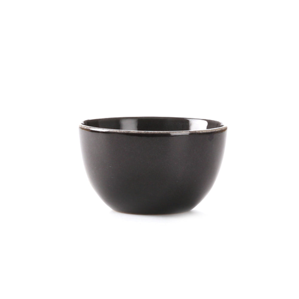 Vikko - Haven, Bowl, Black with Brown Rim, 24 oz