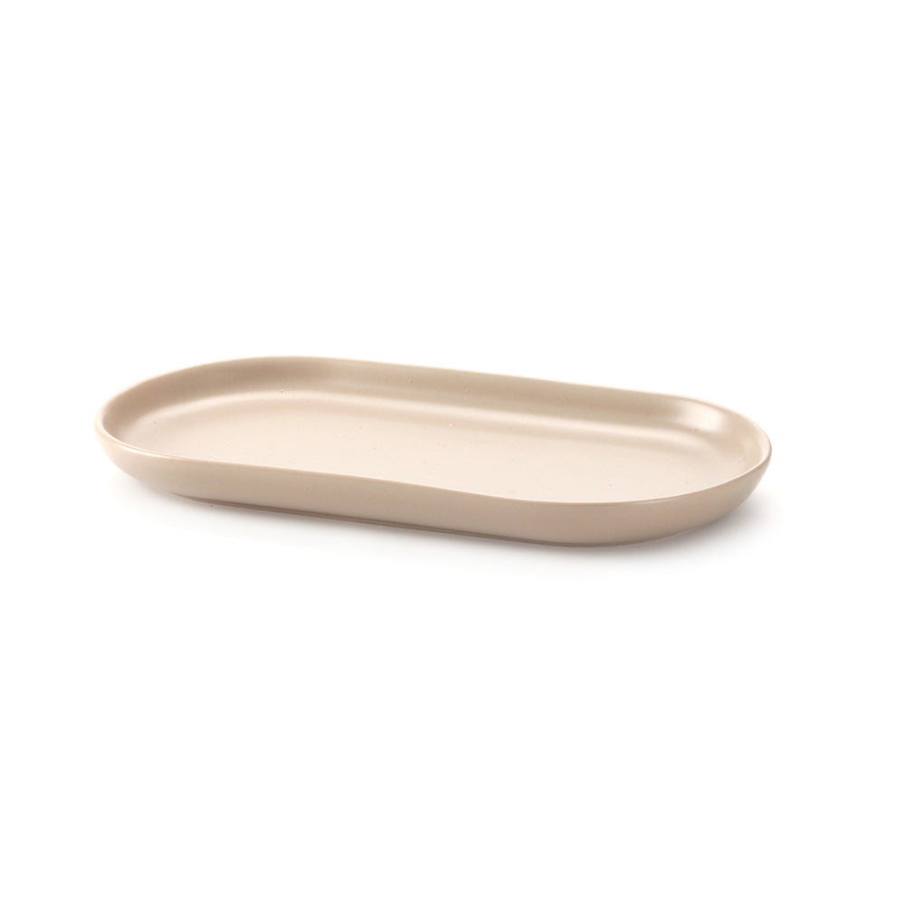 Vikko - Zen, Oval Platter, Taupe, 9.75" x 4.75"