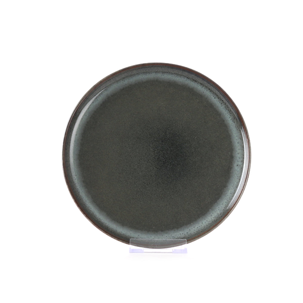 Vikko - Harvest, Salad Plate, Forest Green with Brown Accents, 7.75"