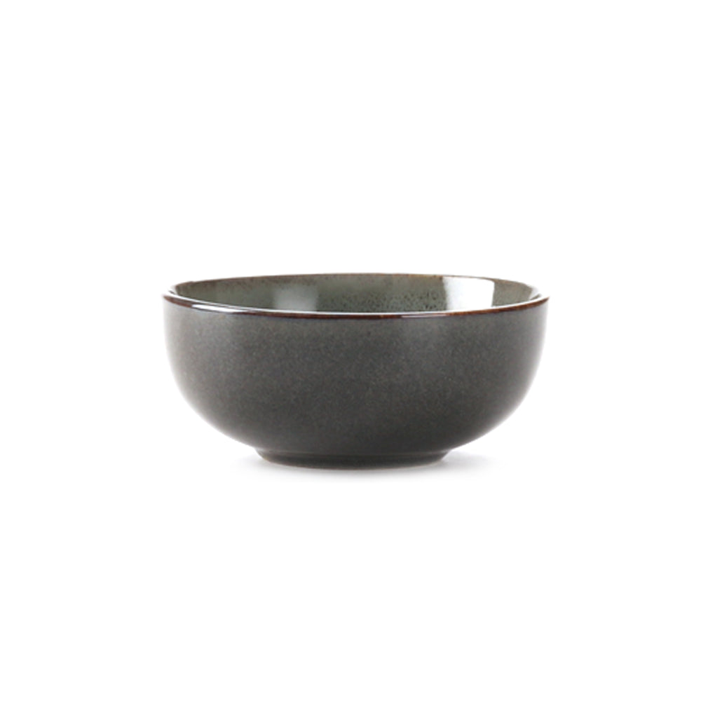 Vikko - Harvest, Bowl, Forest Green with Brown Accents, 28 oz