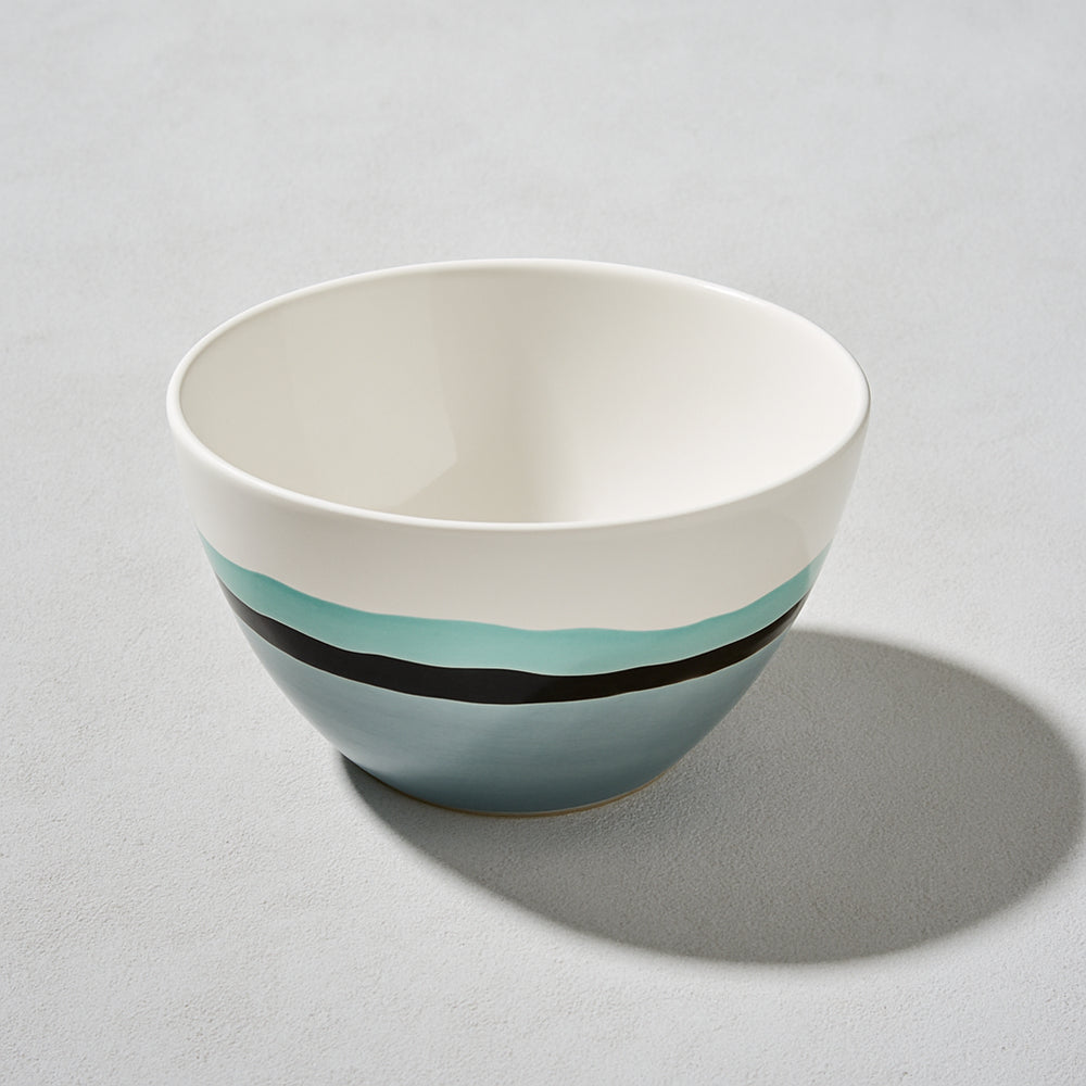 Vikko - Wave Green/Blue, Fine Porcelain, Bowl, 18 oz