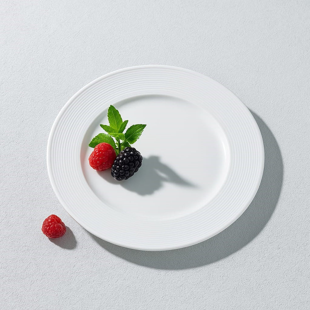 Vikko - Horizon, Rimmed Plate, White, 9"