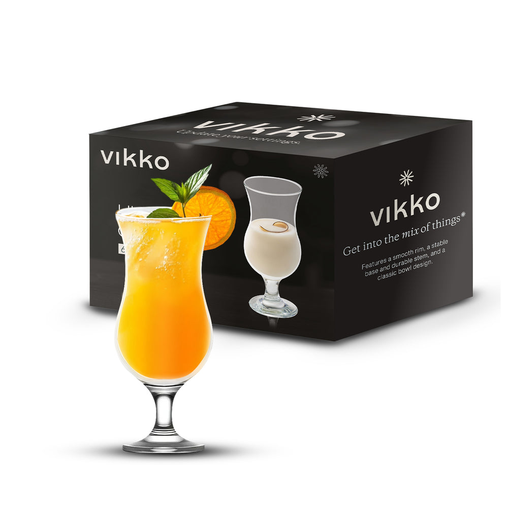 Vikko - Fiesta, Hurricane Cocktail Glass, 13.25 oz, 6 Pack Gift Box